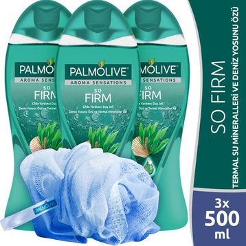 Palmolive Aroma Sensations So Firm 3x500 ml Duş Jeli + Lif