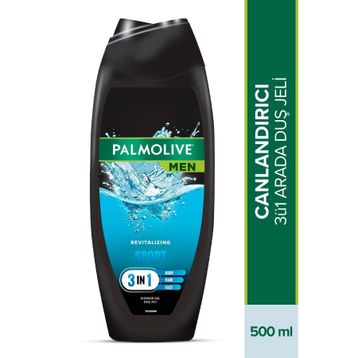 Palmolive Men Sport Canlandırıcı 3'ü 1 Arada Yüz Vücut ve Saç İçin 500 ml Erkek Duş Jeli ve Şampuan