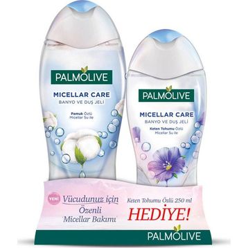Palmolive Micellar Care Pamuk Özlü 500 ml + Keten Tohumu Özlü 250 ml Duş Jeli