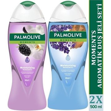 Palmolive Moments Böğürtlen Orkide 500 ml Duş Jeli + Sandal Ağacı Lavanta 500 ml Duş Jeli