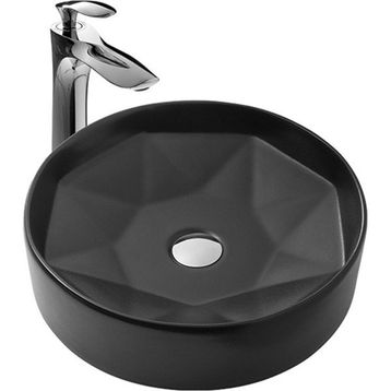 Paluci Diamond Matt Black Çanak Lavabo