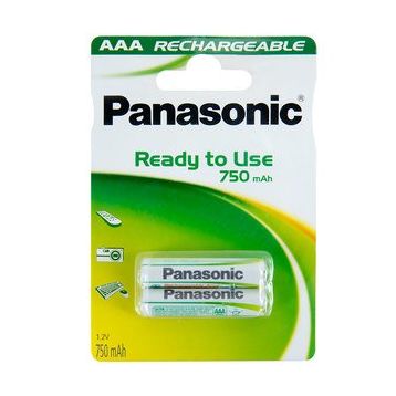 Panasonic 750 mAh Şarj Edilebilir AAA İnce 2'li Kalem Pil