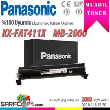 Panasonic KX-FAT411X Siyah Muadil Toner