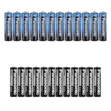 Panasonic R6BE/4PS Manganez AA 12'li Kalem Pil + R03UE/2S AAA 12'li İnce Kalem Pil
