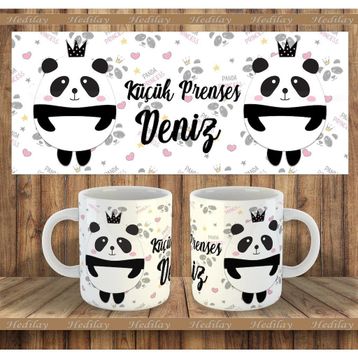 Panda Baskılı Porselen Kupa Bardak