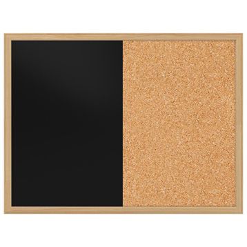 Panda Çift Fonksiyonlu Mantar Pano + 60 cm x 90 cm Siyah Yazı Tahtası