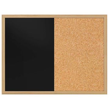Panda Çift Fonksiyonlu Mantar Pano + 60 cm x 90 cm Siyah Yazı Tahtası