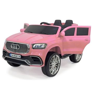 Pandamkee Admire Uzaktan Kumandalı 4x2 Deri Koltuk Bluetooth Pembe Akülü Araba