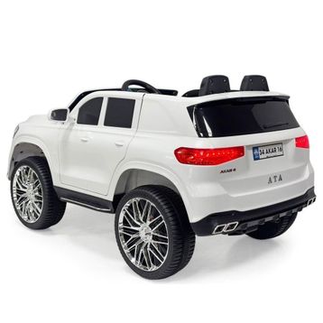 Pandamkee Ata GT 12 V Uzaktan Kumandalı Deri Koltuk Beyaz Akülü Araba