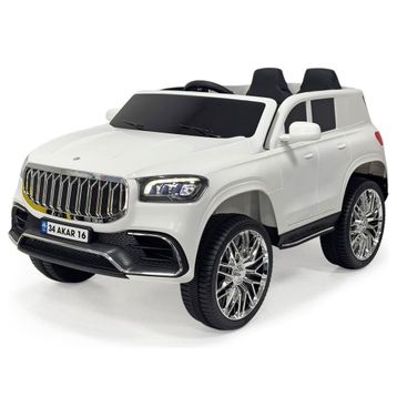 Pandamkee Ata GT 12 V Uzaktan Kumandalı Deri Koltuk Beyaz Akülü Araba