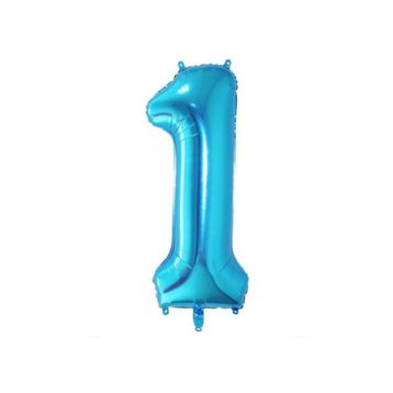 Pandoli 100 cm Mavi 1 Rakam Folyo Balon