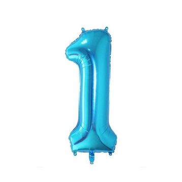 Pandoli 100 cm Mavi 1 Rakam Folyo Balon