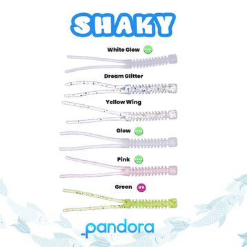 Pandora Shaky Worm White Glow 5 cm Silikon Yem