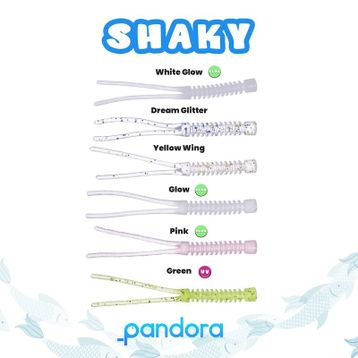Pandora Shaky Worm White Glow 5 cm Silikon Yem