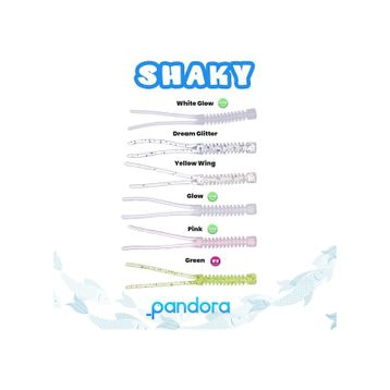 Pandora Shaky Worm White Glow 5 cm Silikon Yem