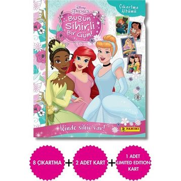 Panini Lisanslı Disney Prinses Mega Başlangıç Paketi Albüm ve 2 Paket 8 Stickers Çıkartma