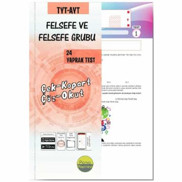 Pano Yayınları Tyt-Ayt Felsefe Yaprak Test