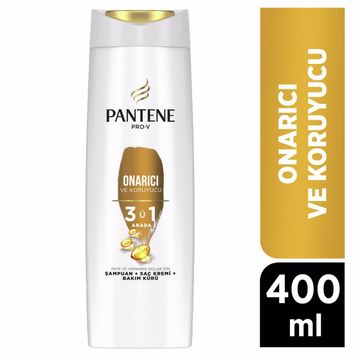 Pantene 3'ü 1 Arada Şampuan ve Onarıcı ve 400 ml Koruyucu Bakım Saç Bakım Kremi