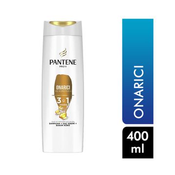 Pantene 3'ü 1 Arada Şampuan ve Onarıcı ve 400 ml Koruyucu Bakım Saç Bakım Kremi