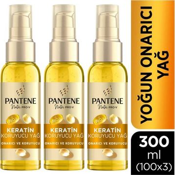 Pantene 3x100 ml Yoğun Bakım Ürünü Keratin Yağı