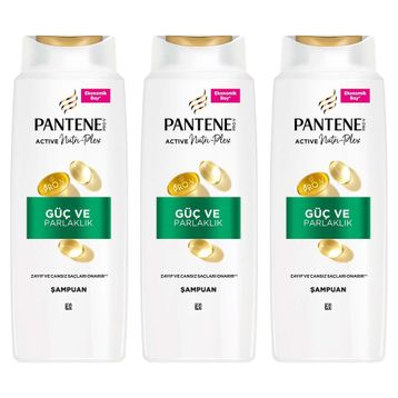 Pantene 3x625 ml Güç ve Parlaklık Şampuan