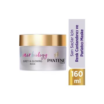 Pantene Hair Biology Renk Canlandırıcı ve Parlaklaştırıcı Maske Sarı Saçlar için Mor Şampuan Sonrası