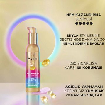 Pantene Isıyla Aktifleşen Kesintisiz Nem Takviyesi Durulanmayan 135 ml Saç Bakım Kremi