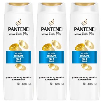 Pantene Temel Bakım 3'ü 1 Arada 3x400 ml Şampuan