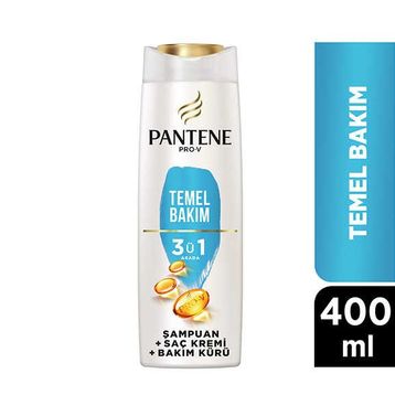 Pantene Temel Bakım 3'ü 1 Arada Şampuan + Bakım Kremi ve 400 ml Bakım Kürü