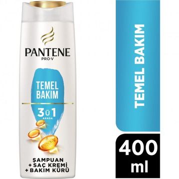 Pantene Temel Bakım 3'ü 1 Arada Şampuan + Bakım Kremi ve 400 ml Bakım Kürü