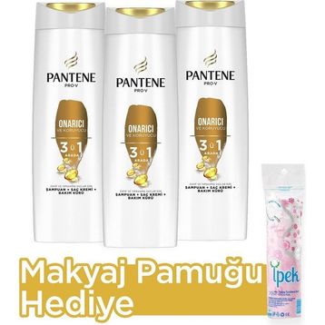 Pantene Temel Bakım 3'ü 1 Arada Şampuan + Bakım Kremi ve 400 ml Bakım Kürü