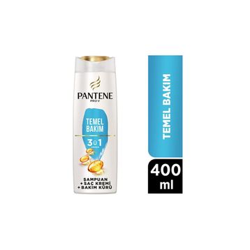 Pantene Temel Bakım 3'ü 1 Arada Şampuan + Bakım Kremi ve 400 ml Bakım Kürü