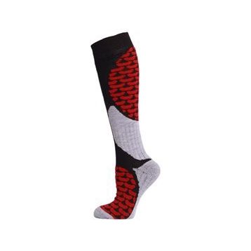 Panthzer Ski And Snowboard Siyah-Kırmızı Erkek Kayak Çorabı