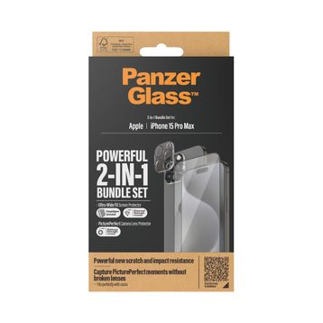 Panzerglass iPhone 15 Pro Max 2in1 Pack Tam Uyumlu Kolay Hizalayıcı Ekran Koruyucu