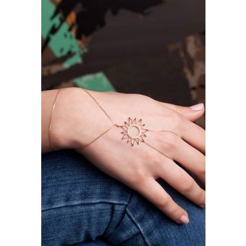 Papatya Silver 925 Ayar Rose Altın Kaplama Güneş Gümüş Şahmeran