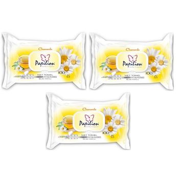Papilion Papatya 100x3'lü Set Islak Havlu