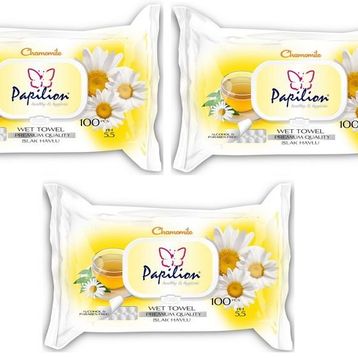 Papilion Papatya 100x3'lü Set Islak Havlu