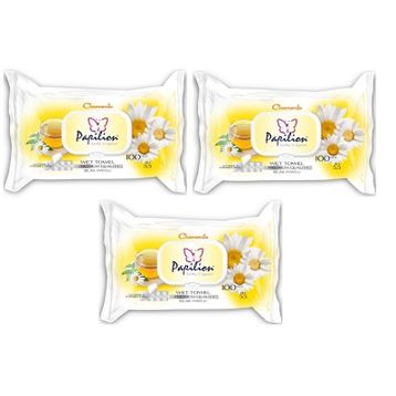 Papilion Papatya 100x3'lü Set Islak Havlu