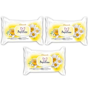 Papilion Papatya 100x3'lü Set Islak Havlu