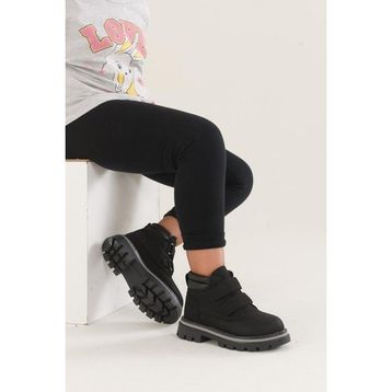 Papuçcity Arzen 02671 Siyah Cırtlı Termal Unisex Çocuk Bot