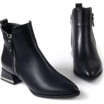 Papuçcity Dnz 03030 Siyah 3.5 cm Topuklu Kadın Bot