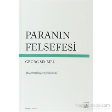 Paranın Felsefesi - Georg Simmel