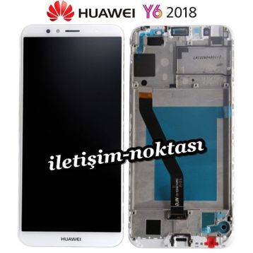 Parça Bankası Huawei Y6 2018 Çıtalı Beyaz Dokunmatik Lcd Cep Telefonu Ekranı