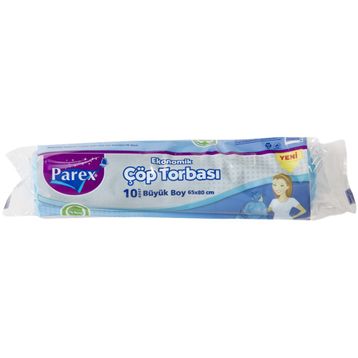 Parex Ekonomik 65x80 cm Büyük Boy 10 Adet Çöp Torbası