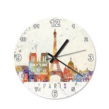 Paris ve Eyfel Kulsei Şekilli Duvar Saati