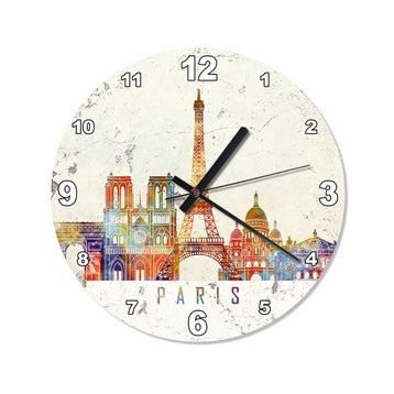 Paris ve Eyfel Kulsei Şekilli Duvar Saati