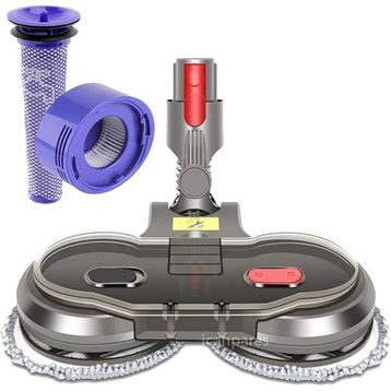 Parmis Dyson Uyumlu V7 V8 Dik Süpürge Turbo Emici Yer Başlığı Su Depolu Paspas Aparatı ve Hepa Filtre Seti