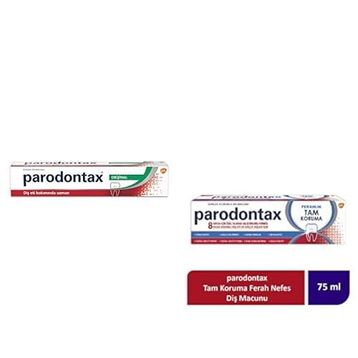 Parodontax Orijinal Günlük Florürsüz 75 ml ve Diş Eti Bakımı Tam Koruma 75 ml Diş Macunu