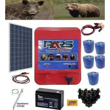 Pars 2500 Demir Direk İz Elektrikli Çit Ayı-Domuz Kovucu Eco Set