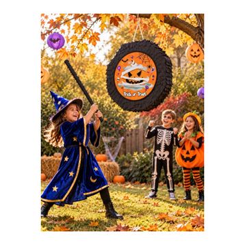 Parti Dükkanım Halloween Balkabağı 42 cm Pinyata + Sopası